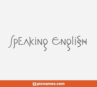 Speaking English